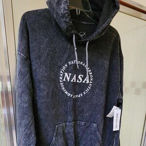 Urban Outfitters NASA Vintage Gray Unisex Cotton Hoodie Size M NWT